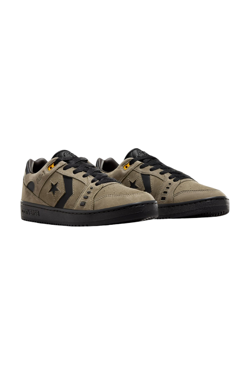 Sporline Converse AS-1 Pro yeşil süet kaykay ayakkabısı, siyah detaylı ve CX yastıklamalı konforlu tasarım.