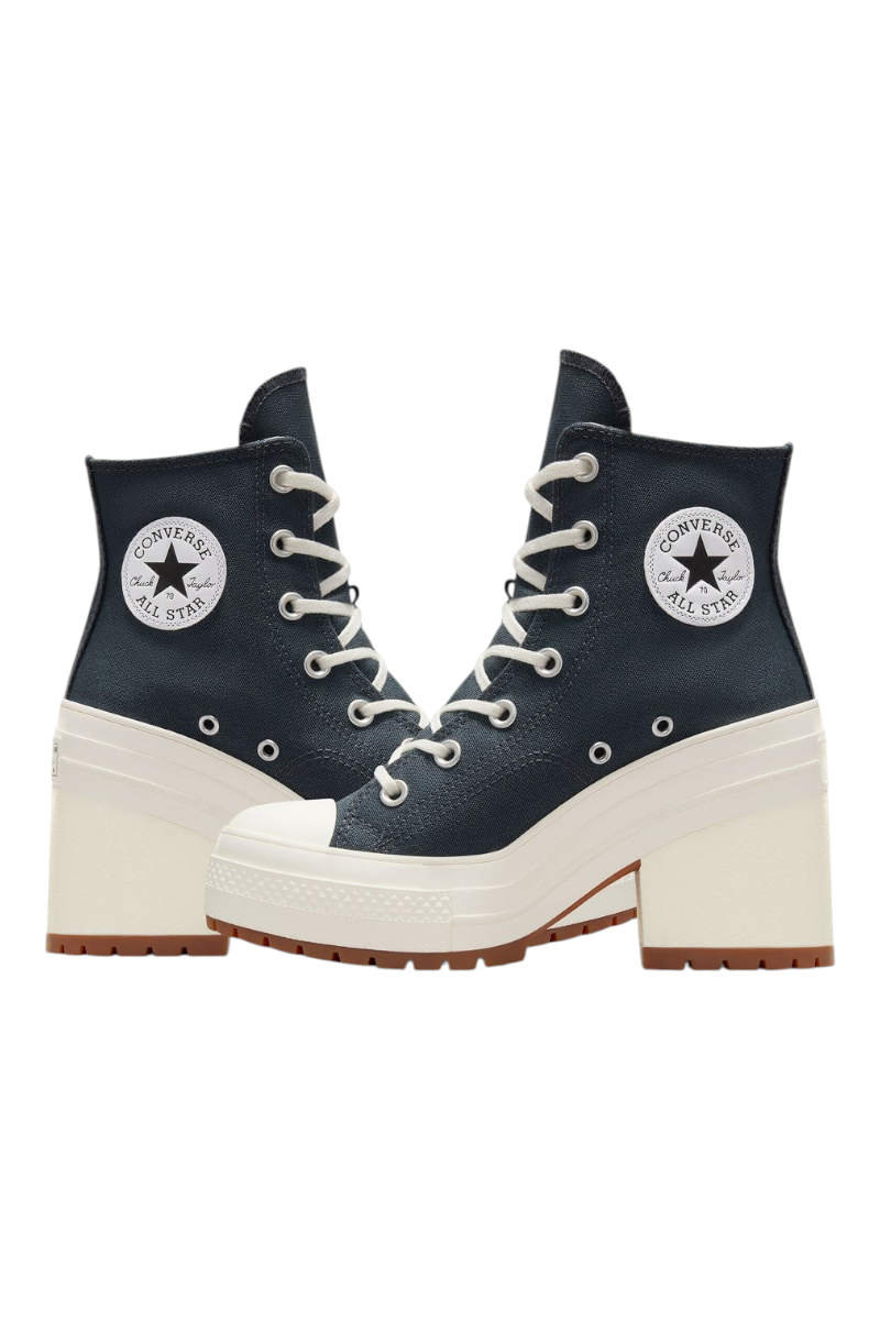 Sporline Converse Chuck 70 De Luxe Heel lacivert kanvas yüksek topuklu platform sneaker