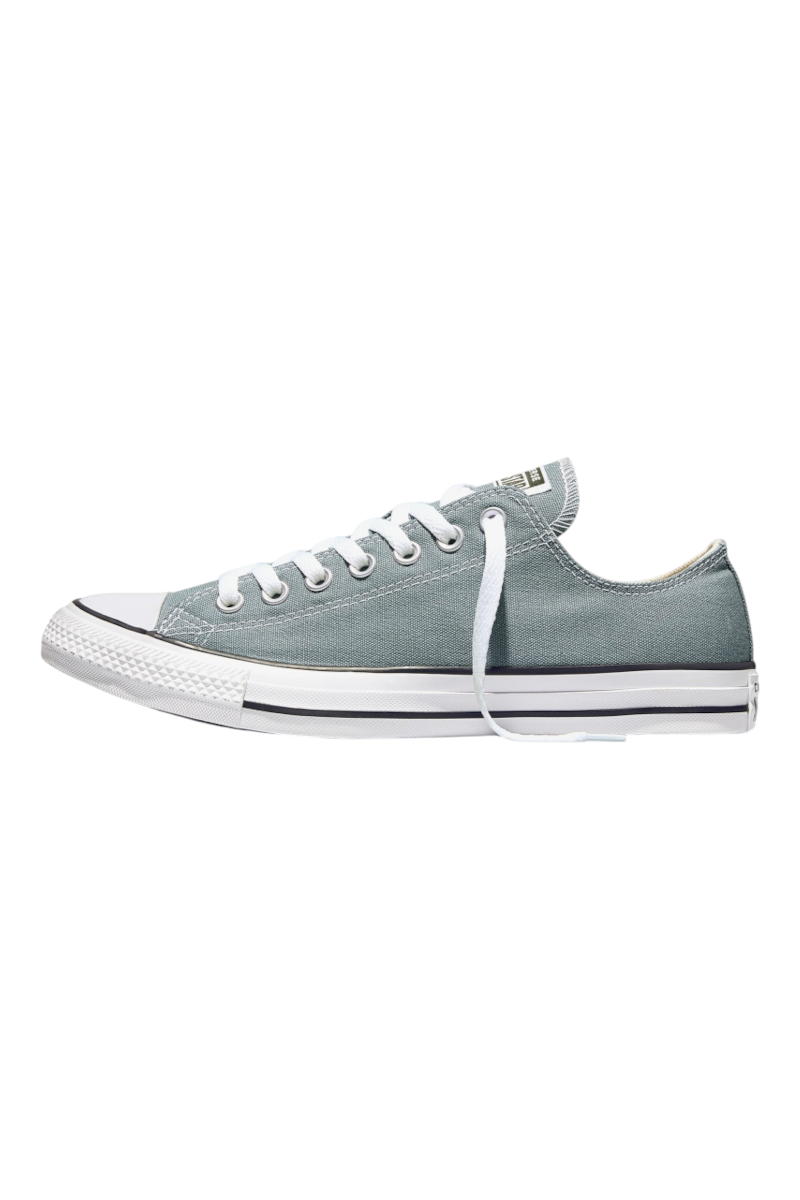 Sporline marka açık yeşil renkli, beyaz bağcıklı ve kauçuk tabanlı Converse Chuck Taylor All Star spor ayakkabı