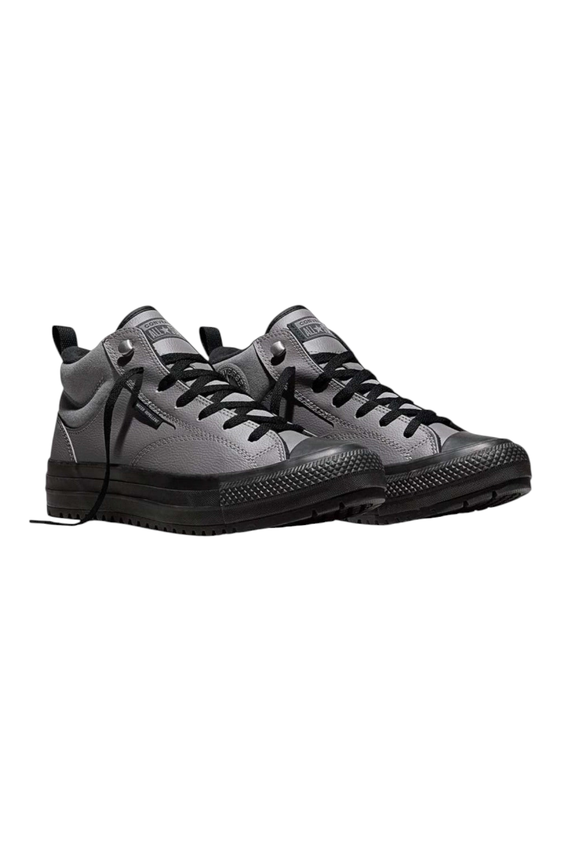 Sporline gri Converse Chuck Taylor All Star Malden Street erkek bot, siyah bağcıklı ve dayanıklı tabanlı tasarım