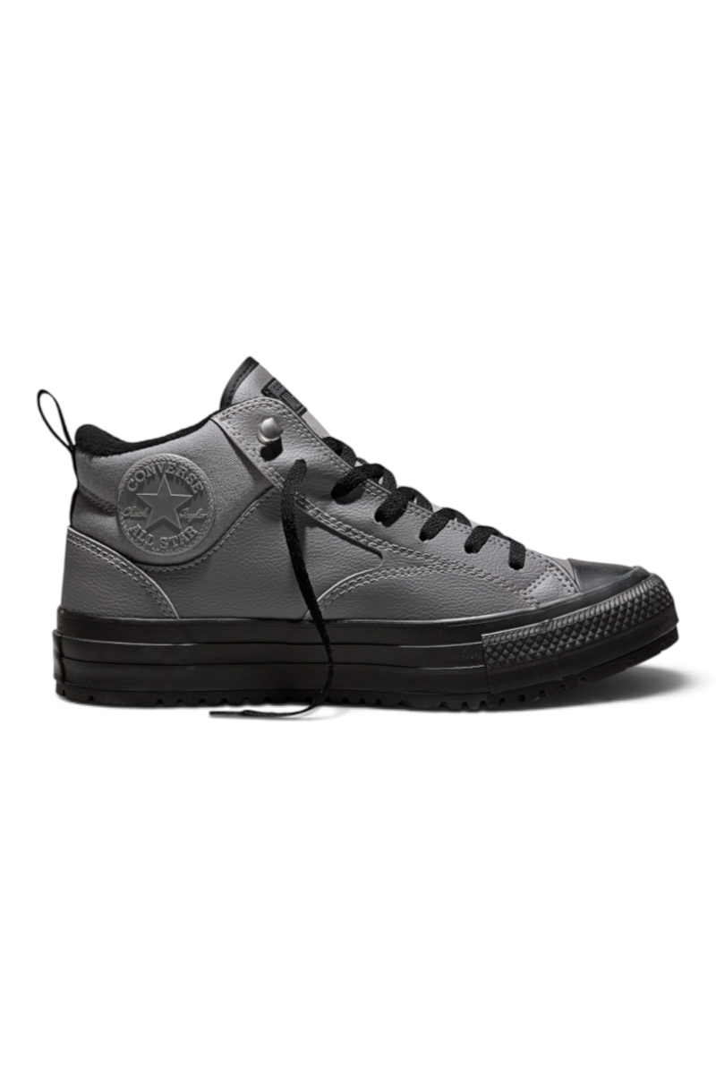 Sporline Converse Chuck Taylor All Star Malden Street gri erkek sneaker bot, siyah tabanlı ve ikonik logolu tasarım