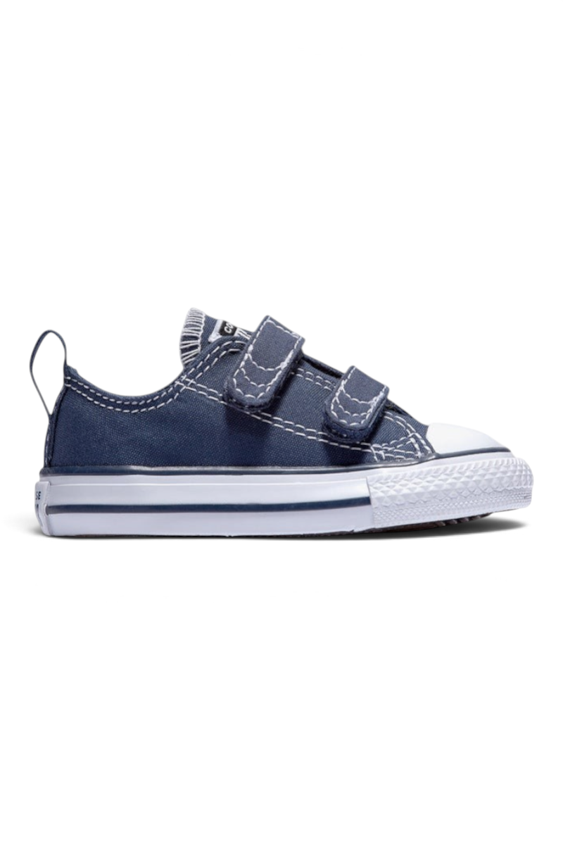 Sporline Converse Chuck Taylor All Star 2V lacivert kanvas bebek sneaker, cırt cırtlı pratik tasarım