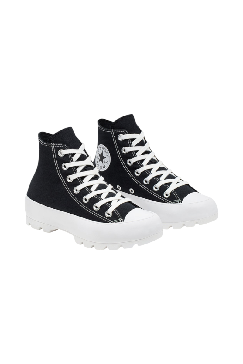 Sporline Converse CTAS Lugged 1.0 siyah beyaz yüksek tabanlı kanvas sneaker