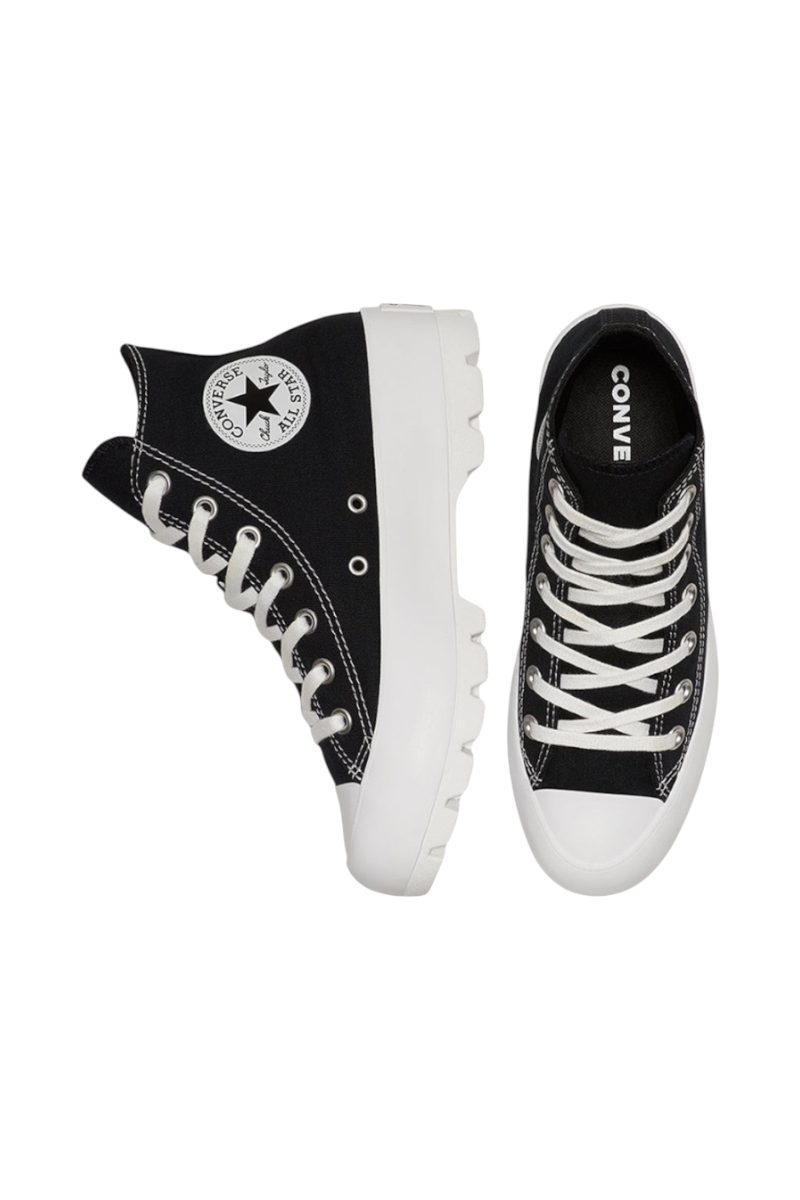 Sporline Converse CTAS Lugged 1.0 siyah beyaz yüksek tabanlı kanvas sneaker