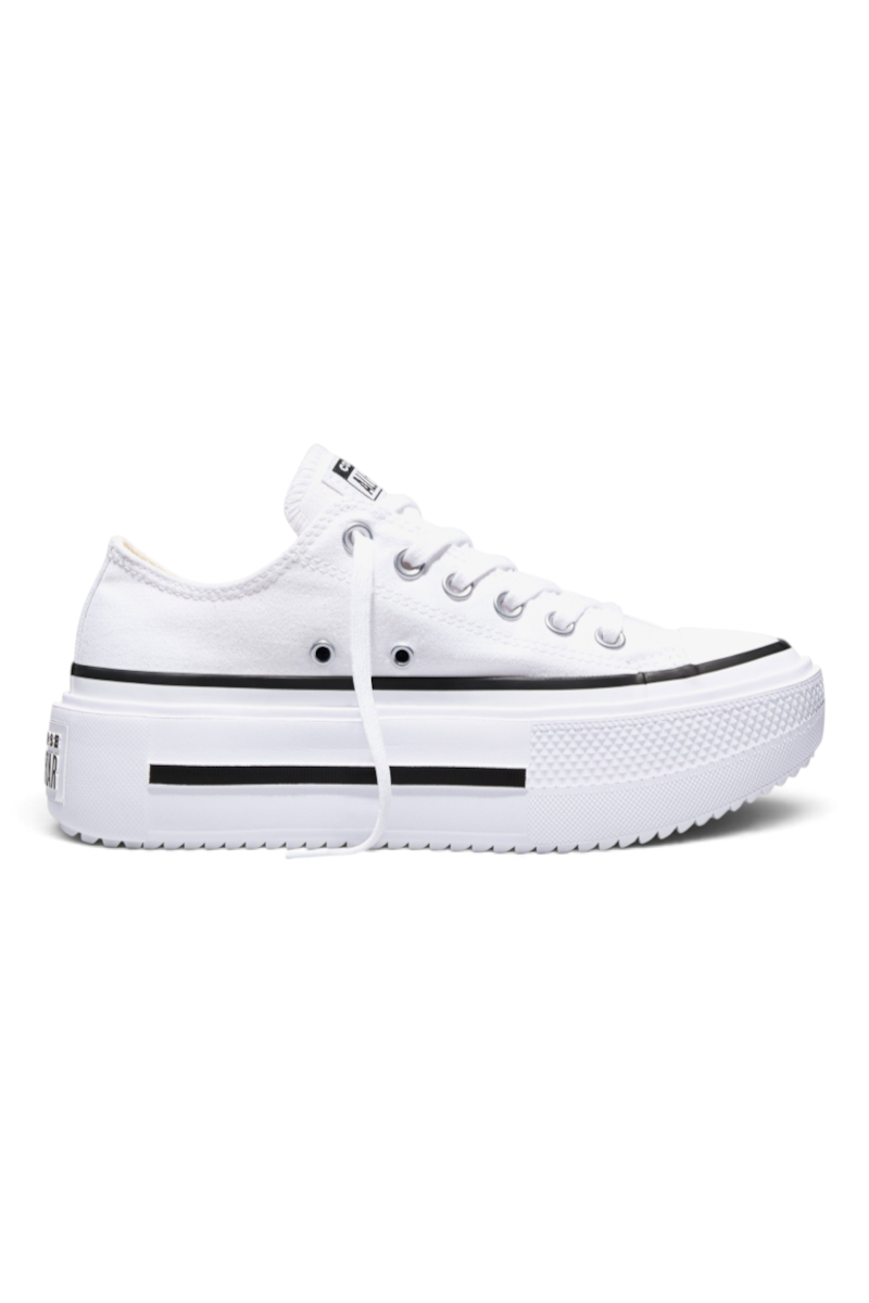 Sporline beyaz Converse Chuck Taylor All Star Lift Double Stack platform kadın spor ayakkabı yan görünüm