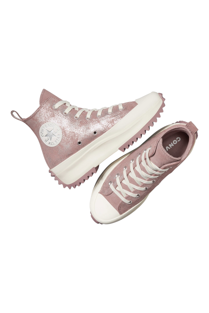 Sporline Converse Run Star Hike pudra pembe ışıltılı yüksek tabanlı kadın spor ayakkabı