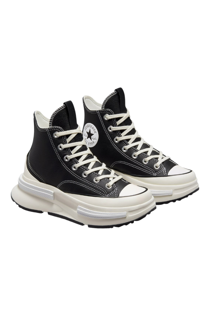 Sporline Converse Run Star Legacy CX siyah beyaz yüksek tabanlı bağcıklı deri spor ayakkabı