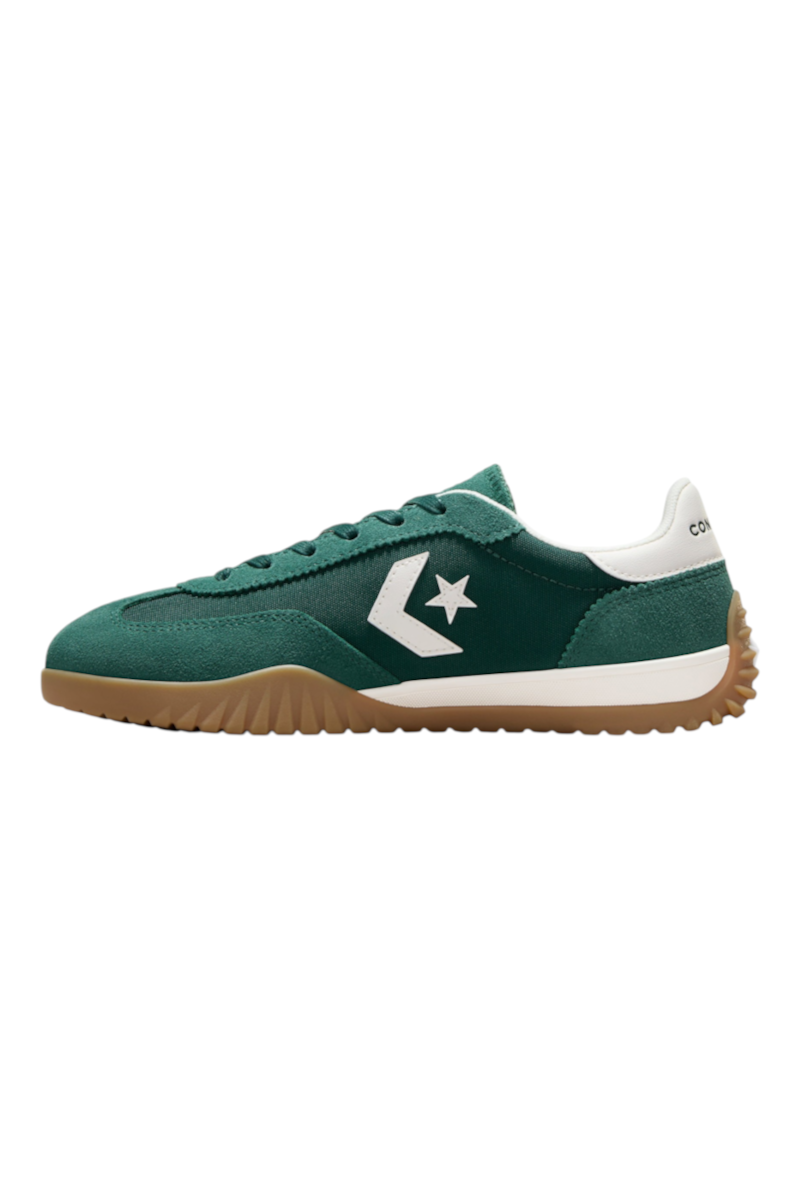 Sporline Converse Run Star Trainer yeşil süet ve deri detaylı spor ayakkabı, yan profil görünümü