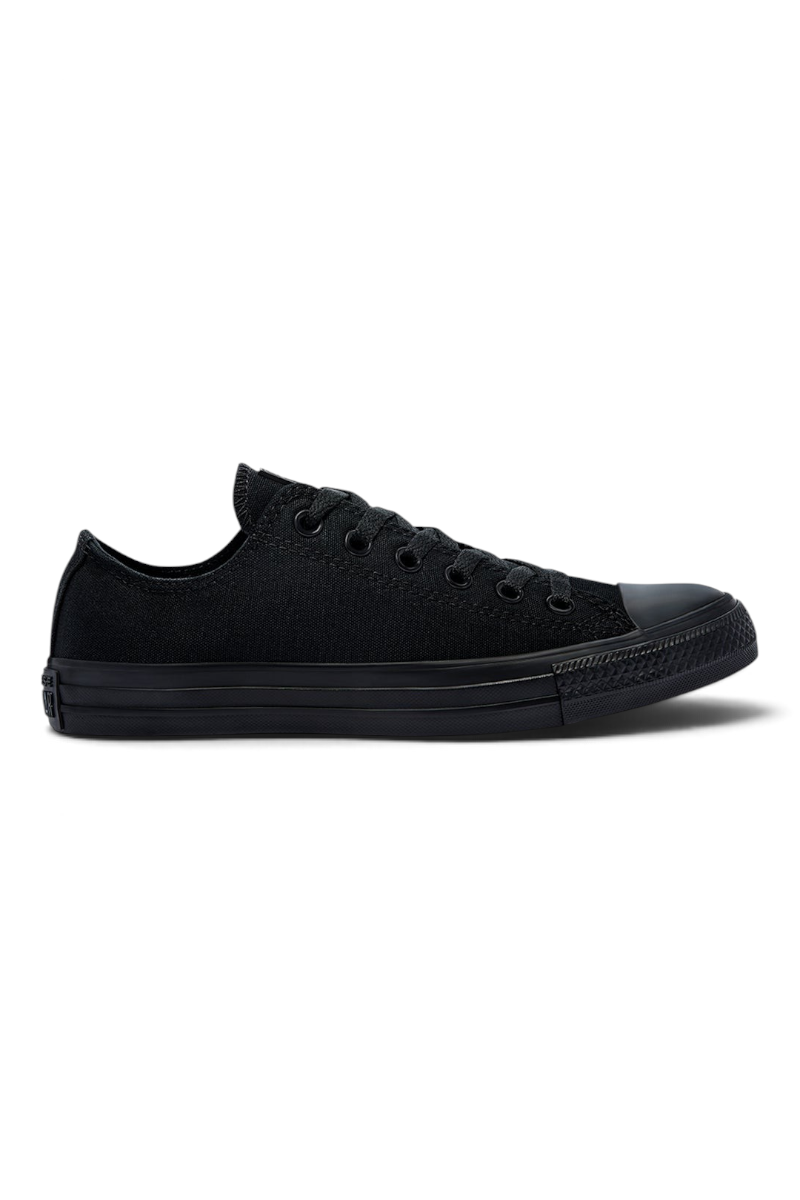 Sporline Converse Chuck Taylor All Star siyah kanvas unisex spor ayakkabı, yan profil görünümü