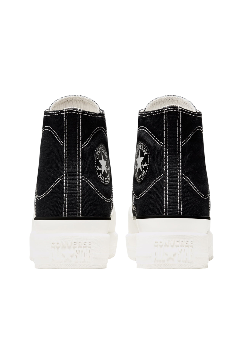 Sporline Converse Chuck Taylor All Star Construct siyah yüksek tabanlı erkek spor ayakkabı arka görünüm