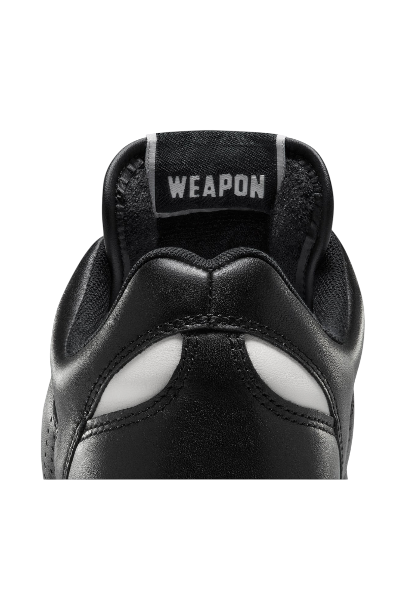 Sporline marka siyah deri Converse Weapon spor ayakkabının arka topuk ve dil detayı görünümü