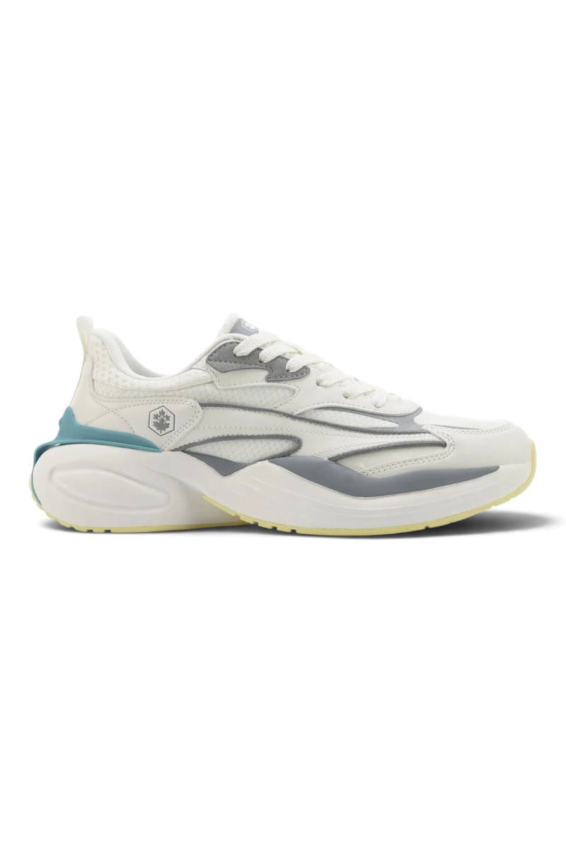 Sporline Lumberjack kırık beyaz erkek sneaker, tekstil ve PU karışımlı modern günlük spor ayakkabı