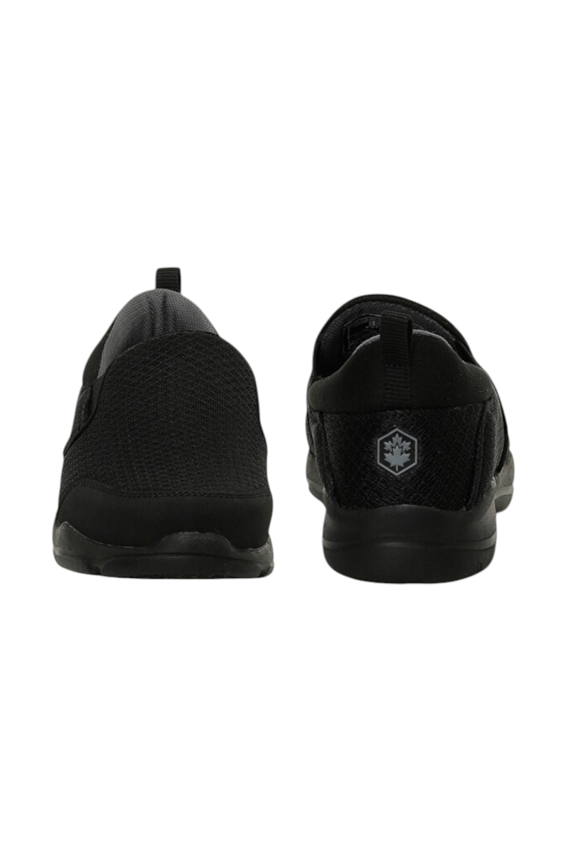 Sporline Lumberjack Liponis siyah kadın sneaker, tekstil malzemeden üretilmiş, topuk kısmında logo detaylı spor ayakkabı