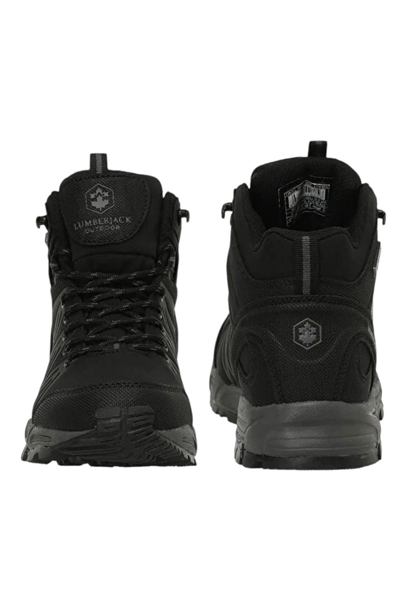 Sporline Lumberjack siyah erkek outdoor bot, tekstil ve PU dış yüzeyli, dayanıklı phylon tabanlı yüksek bilekli model.