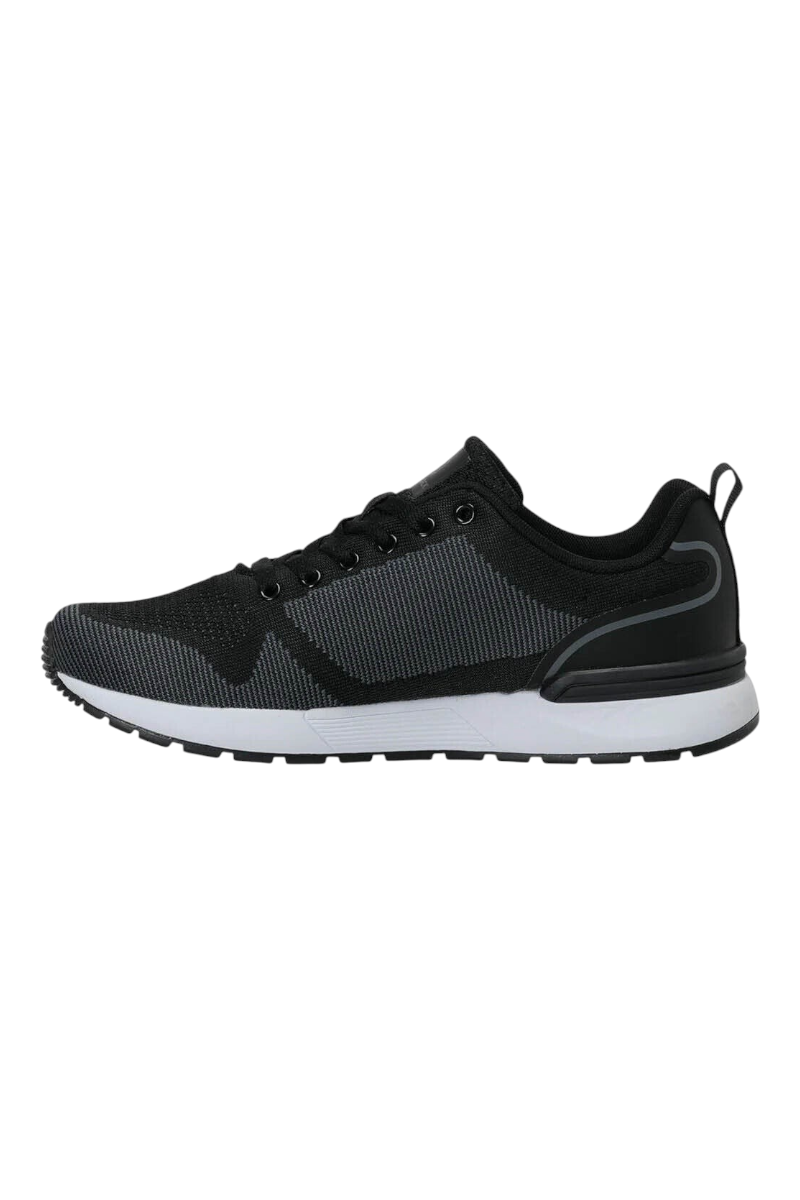 Sporline Lumberjack Vendor 2.0 siyah erkek sneaker, tekstil ve PU dış yüzeyli, beyaz phylon tabanlı spor ayakkabı