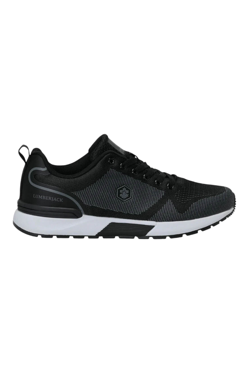 Sporline Lumberjack Vendor 2.0 siyah erkek sneaker, tekstil ve PU dış yüzeyli, konforlu phylon tabanlı spor ayakkabı.