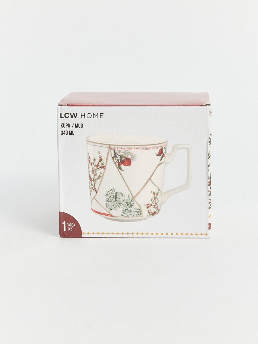 Sporline LC Waikiki Home nar desenli 340 ml porselen kupa kutusu