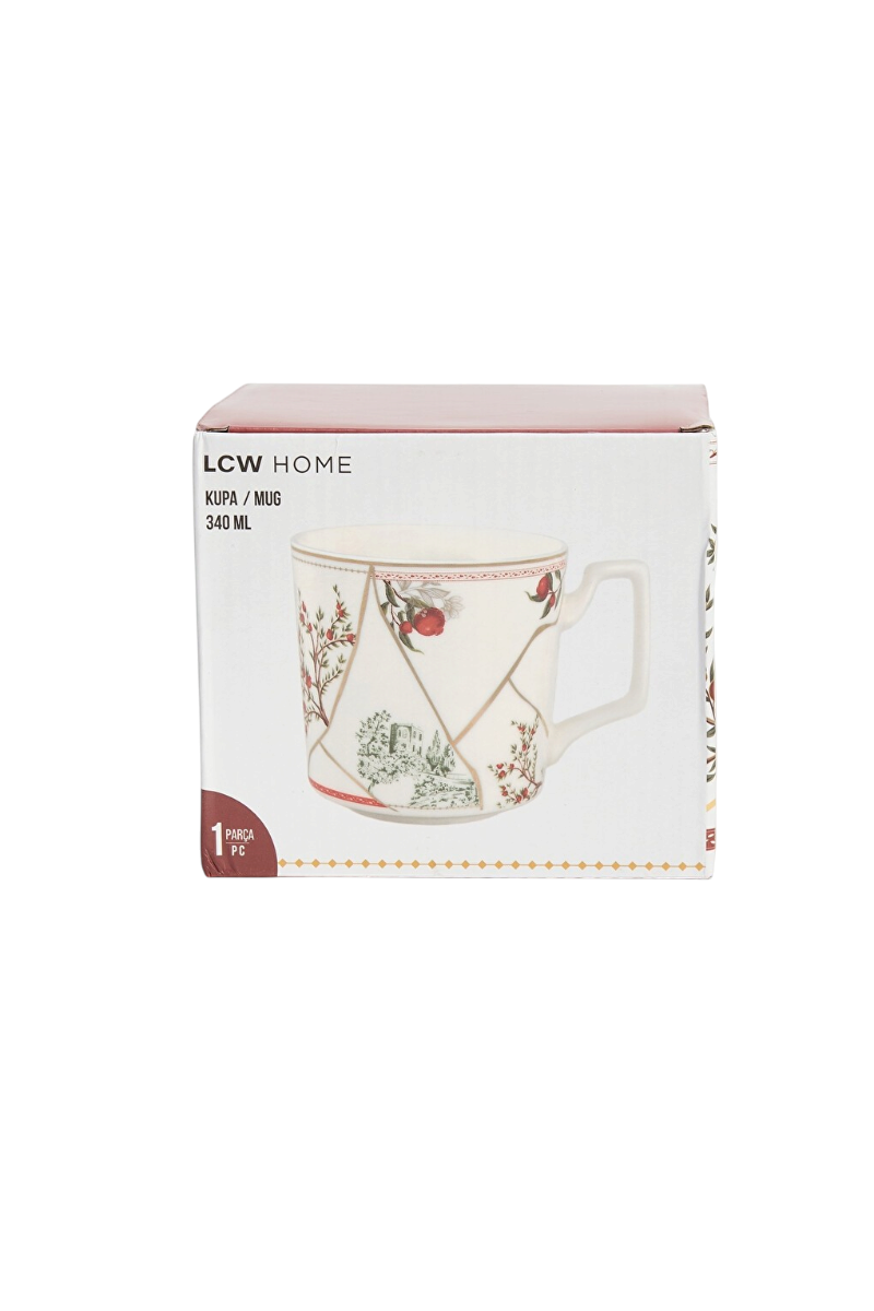 Sporline LC Waikiki Home nar desenli 340 ml porselen kupa kutusu içinde