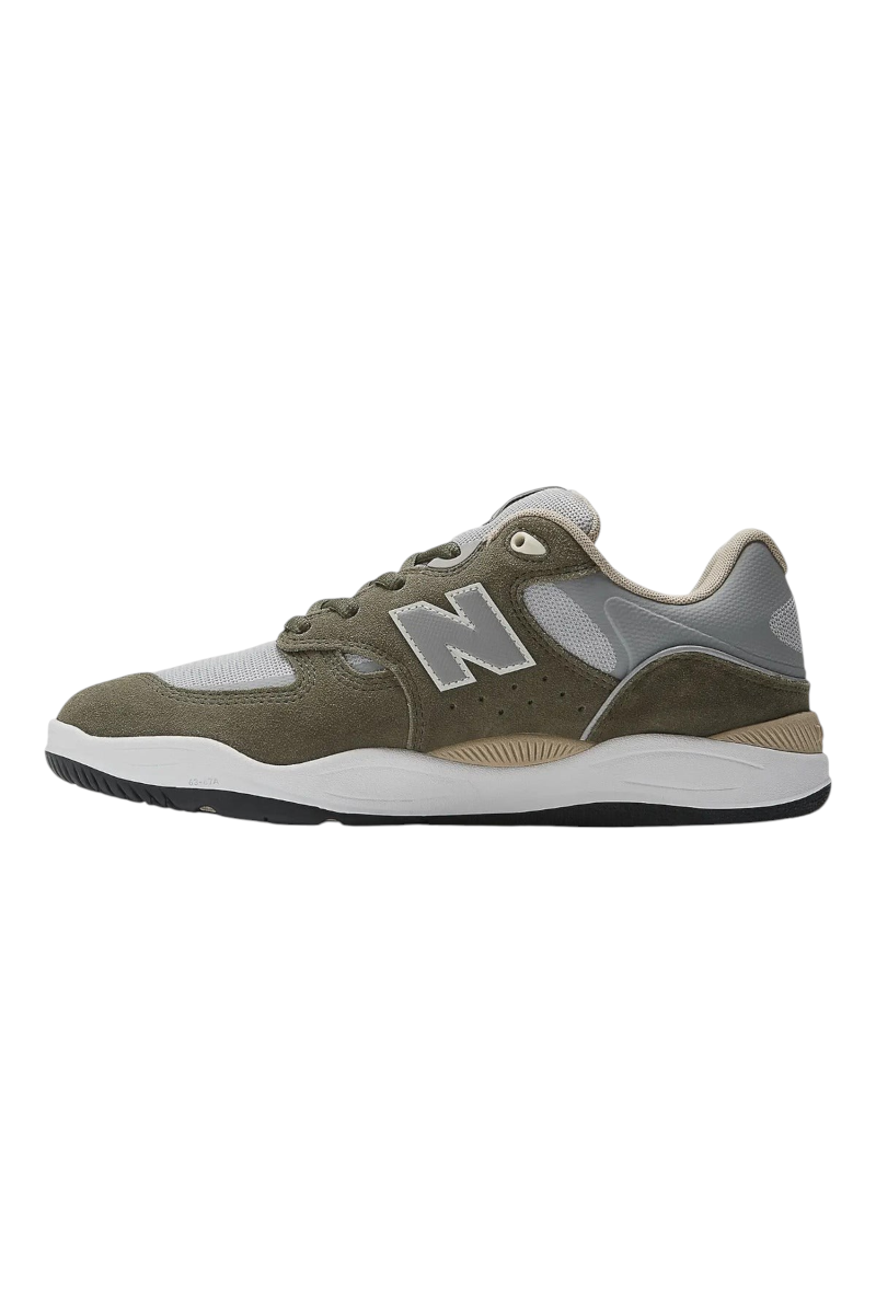 Sporline New Balance Numeric Tiago Lemos 1010 gri ve haki renkli süet file kaykay ayakkabısı