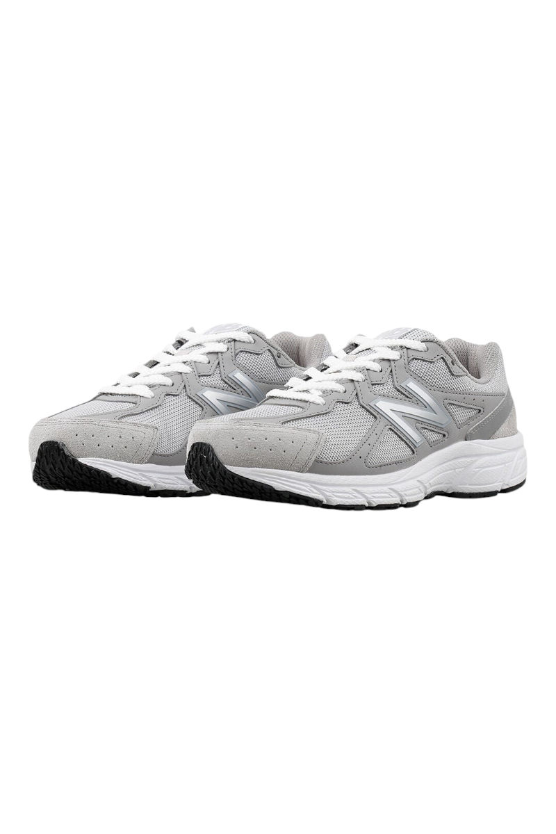 Sporline New Balance 480 unisex gri günlük spor ayakkabı, beyaz bağcıklı ve file detaylı tasarım