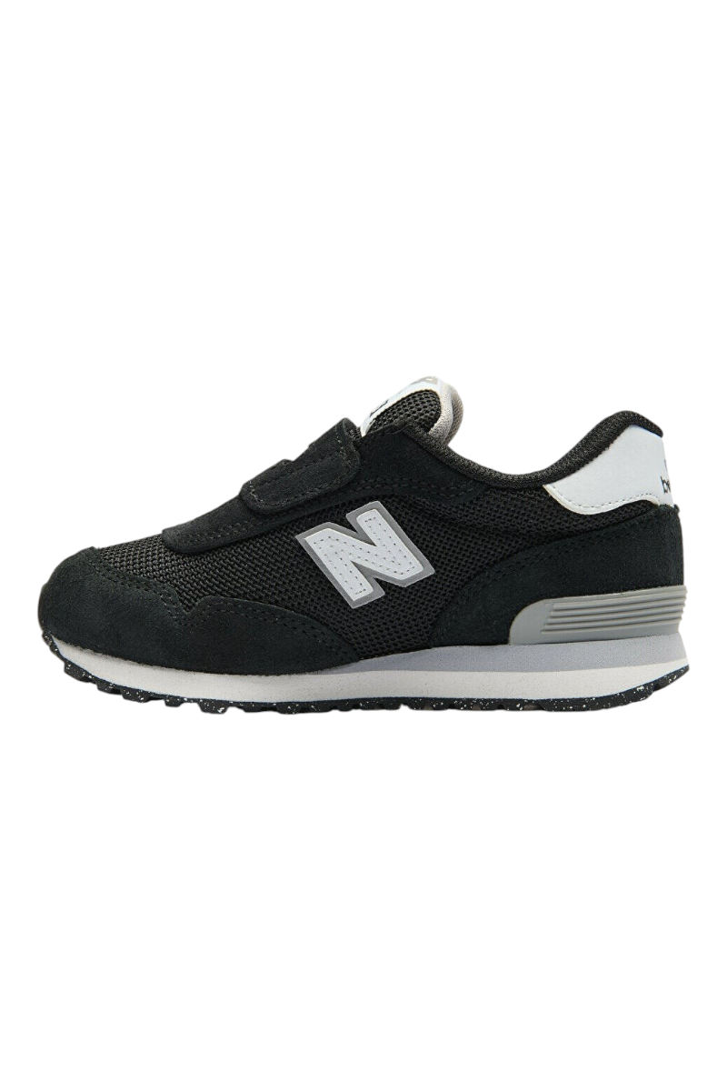 Sporline New Balance 515 siyah çocuk günlük spor ayakkabı, file ve süet detaylı, cırt cırtlı tasarım