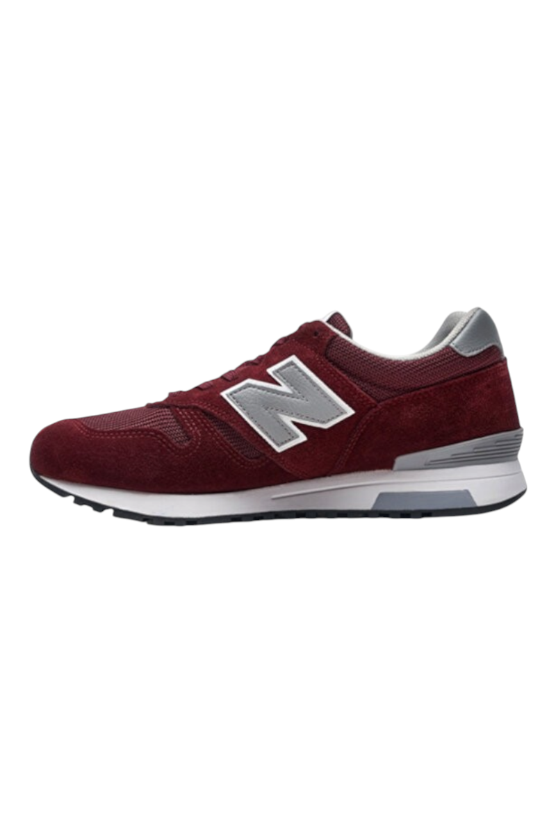 Sporline New Balance ML565BRG bordo ve beyaz renkli, süet ve file detaylı erkek günlük spor ayakkabı