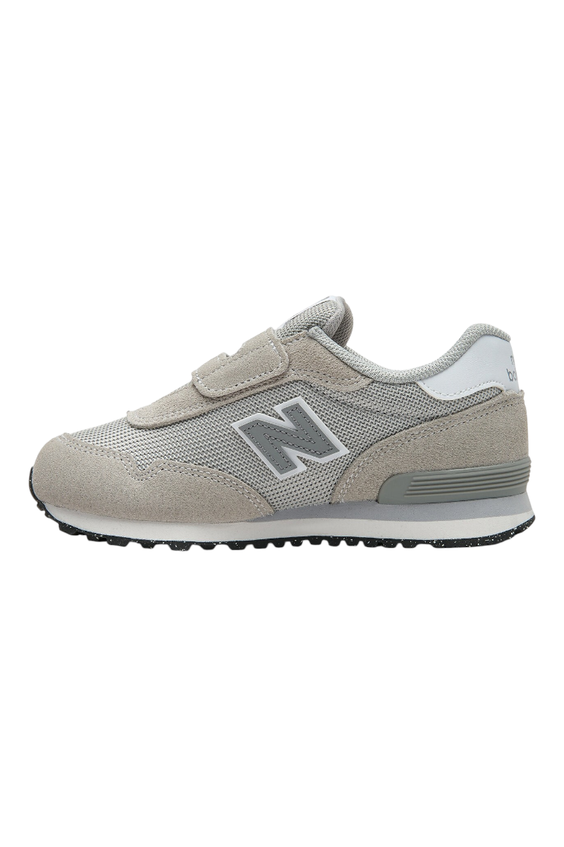 Sporline New Balance gri çocuk günlük spor ayakkabı, süet ve file detaylı, cırt cırtlı tasarım