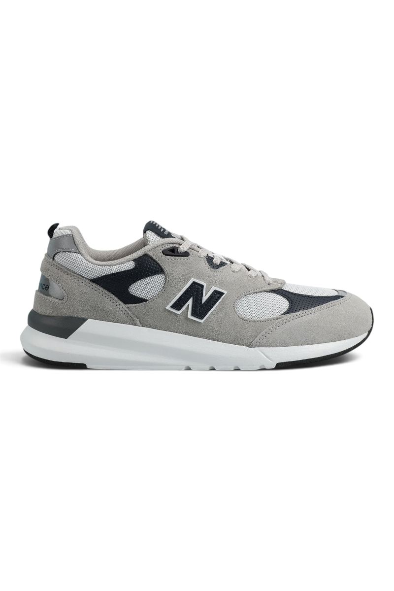 Sporline New Balance MS109GNV gri süet ve file detaylı erkek günlük spor ayakkabı yan görünüm