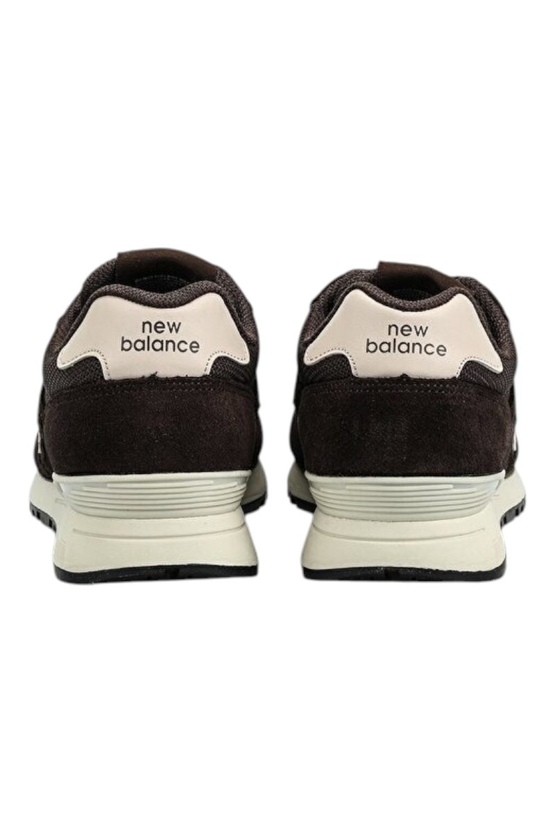 Sporline New Balance W5653RK kadın spor ayakkabı, kahverengi deri ve tekstil detaylı arka görünüm.