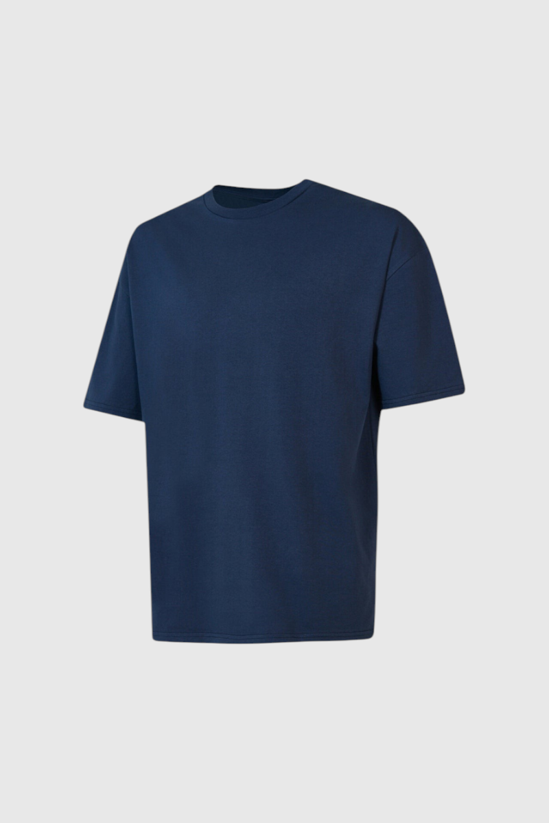 Sporline New Balance lacivert erkek t-shirt, bisiklet yaka kısa kollu sade tasarım