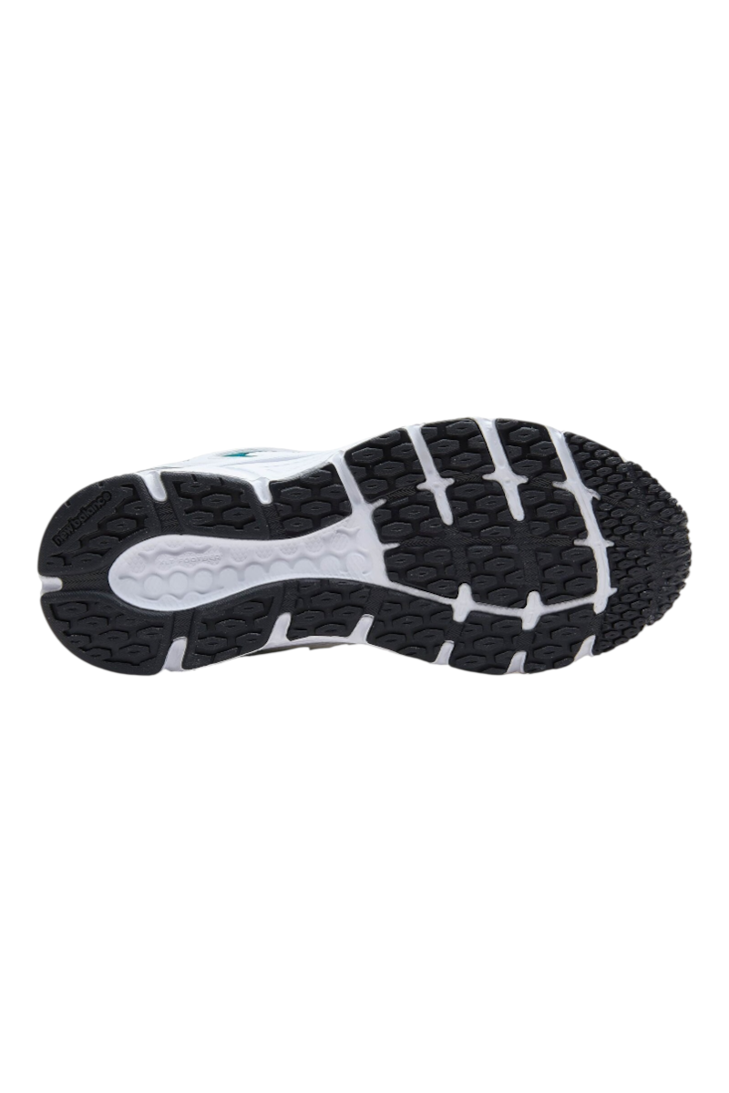 Sporline New Balance ML408WG unisex spor ayakkabının siyah ve beyaz renkli, desenli kauçuk dış taban görünümü