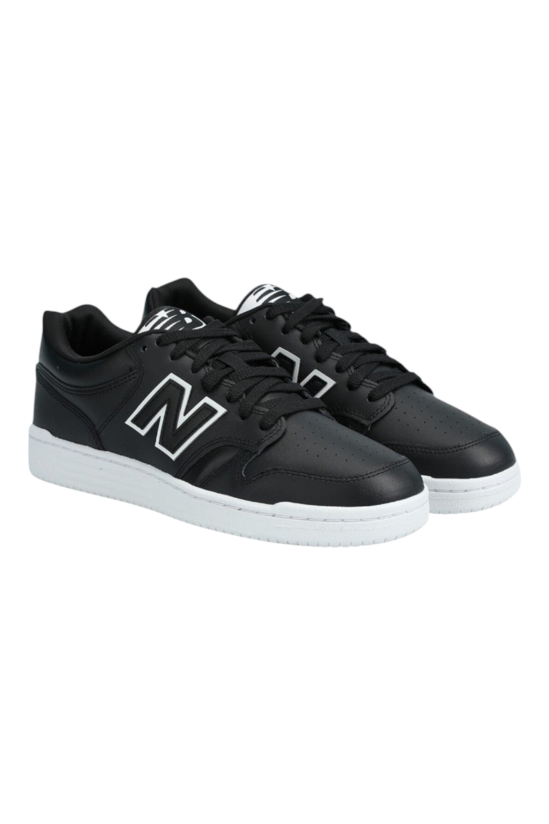 Sporline New Balance BB480LBT unisex siyah ve beyaz deri günlük spor ayakkabı