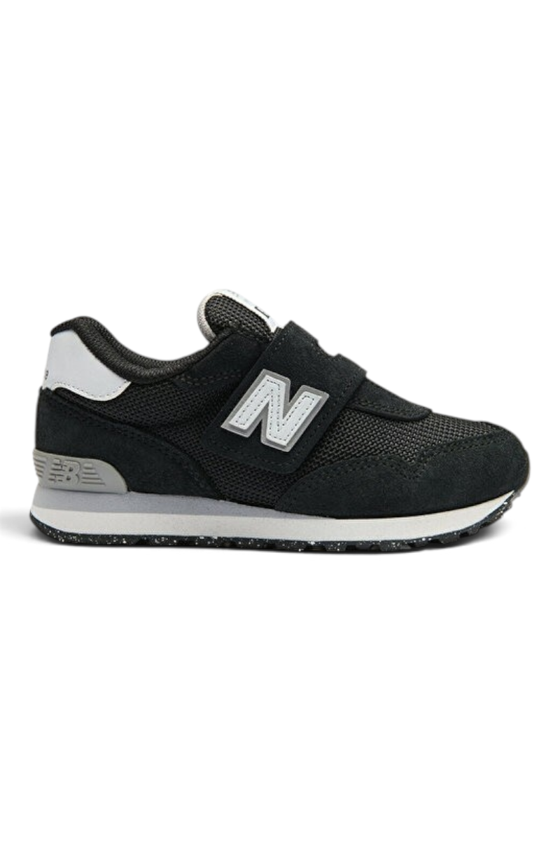 Sporline New Balance 515 siyah çocuk günlük spor ayakkabı, cırt cırtlı tasarım ve file detaylı rahat model