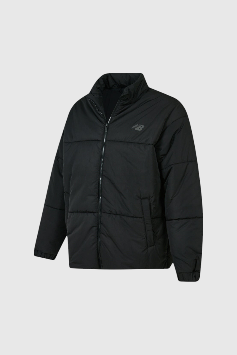 Sporline New Balance siyah polyester dokuma erkek günlük şişme mont