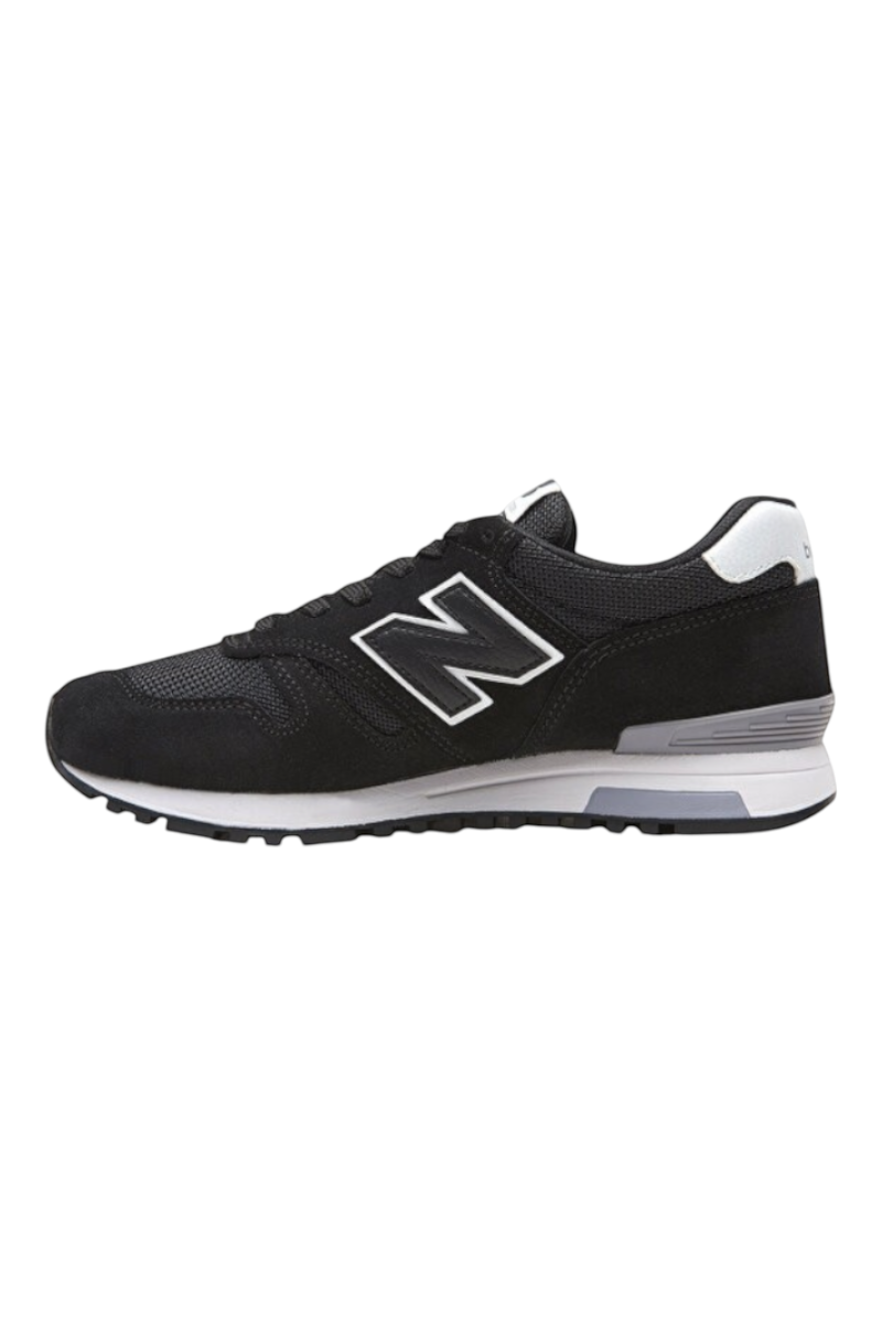 Sporline New Balance WL565BLK kadın spor ayakkabı, siyah ve beyaz renkli, süet ve file detaylı günlük yürüyüş ayakkabısı