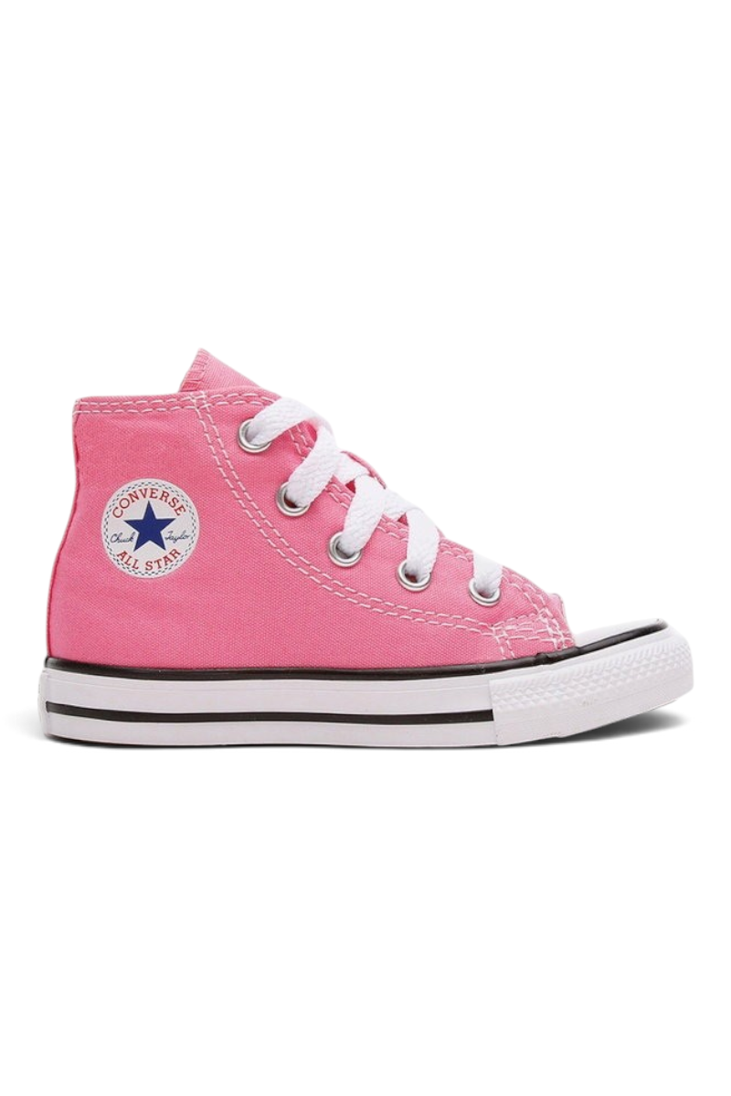 Sporline pembe renkli, tekstil malzemeden üretilmiş, kauçuk tabanlı Converse Chuck Originals kız çocuk spor ayakkabı