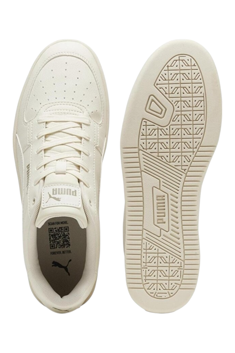 Sporline Puma Caven 2.0 kırık beyaz unisex sneaker ayakkabı üst ve taban görünümü