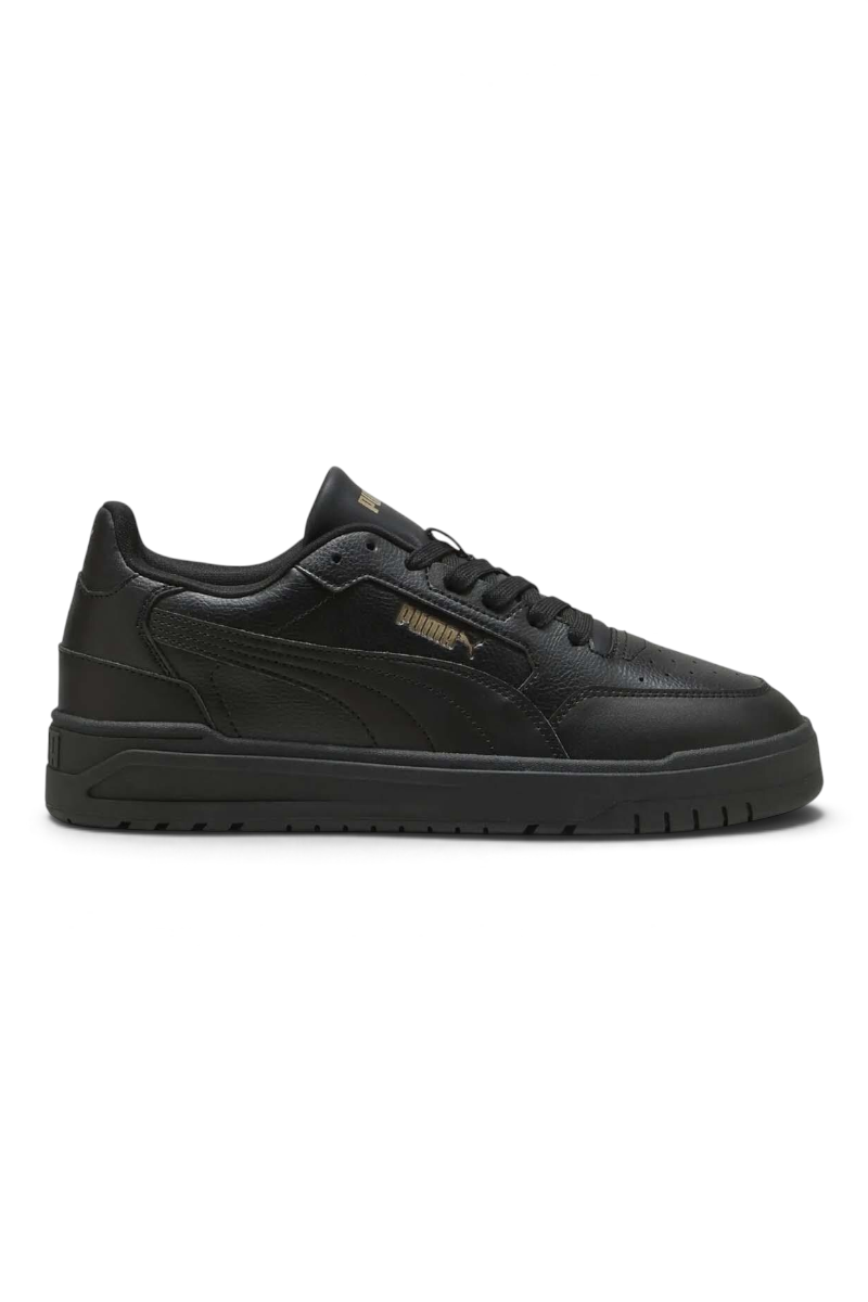 Sporline Puma Shuffle Downtown siyah ve altın detaylı unisex günlük spor ayakkabı