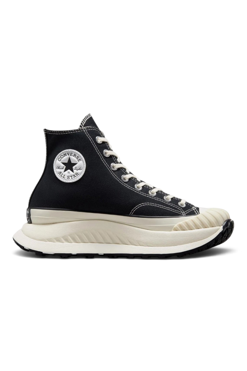 Sporline siyah Converse Chuck 70 AT-CX yüksek tabanlı kanvas spor ayakkabı, yan profil görünümü