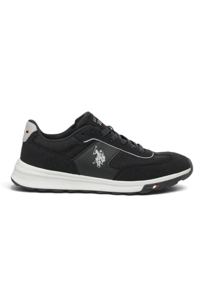 Sporline U.S. Polo Assn. lacivert erkek sneaker, yan kısmında beyaz logo detaylı günlük spor ayakkabı