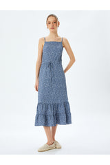 KOTON KADIN DRESSES 5SAL80072IK - Mavi Desenli