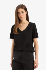 Defacto Kadın Short Sleeve T-Shirt K5057Az - Siyah