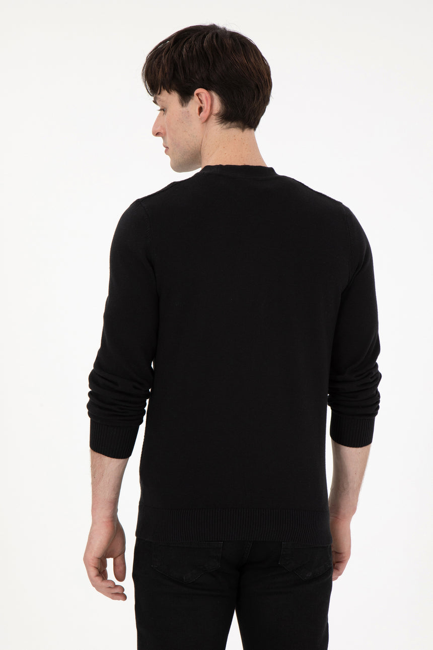 US POLO ASSN ERKEK TRİKO HIRKA 1920741 - Siyah