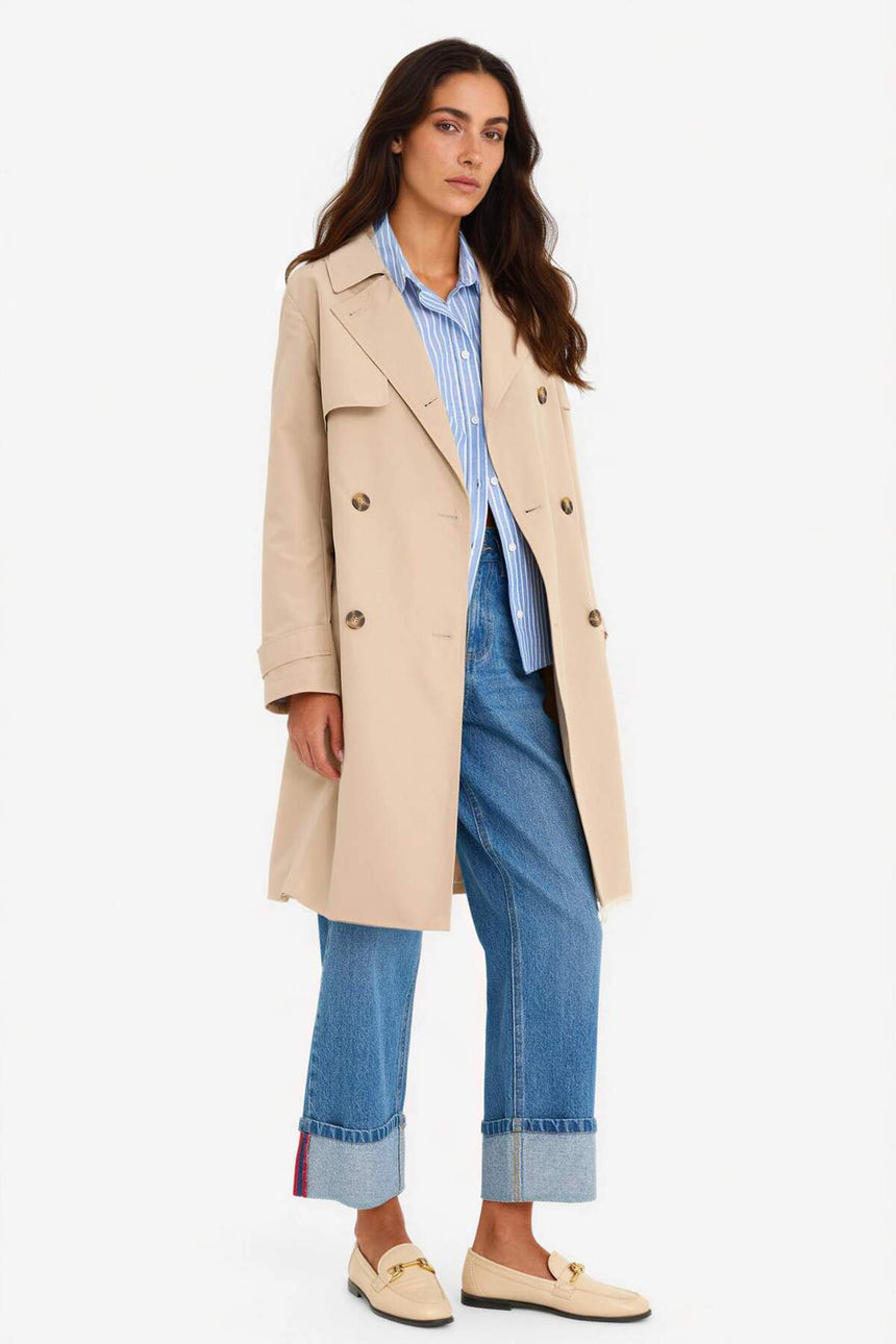 Defacto Kadın Trenchcoat E8578Ax - Açık Kahve