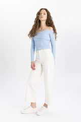 Defacto Kadın Trousers B5012Ax - Ekru