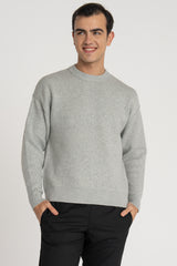 JACK&JONES JORVESTERBRO SWEAT QUARTER ZIP HN NOOS 12268183 - Açık Gri