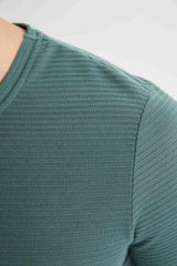 DeFacto M6608AZ Erkek T-Shirt - Yeşil