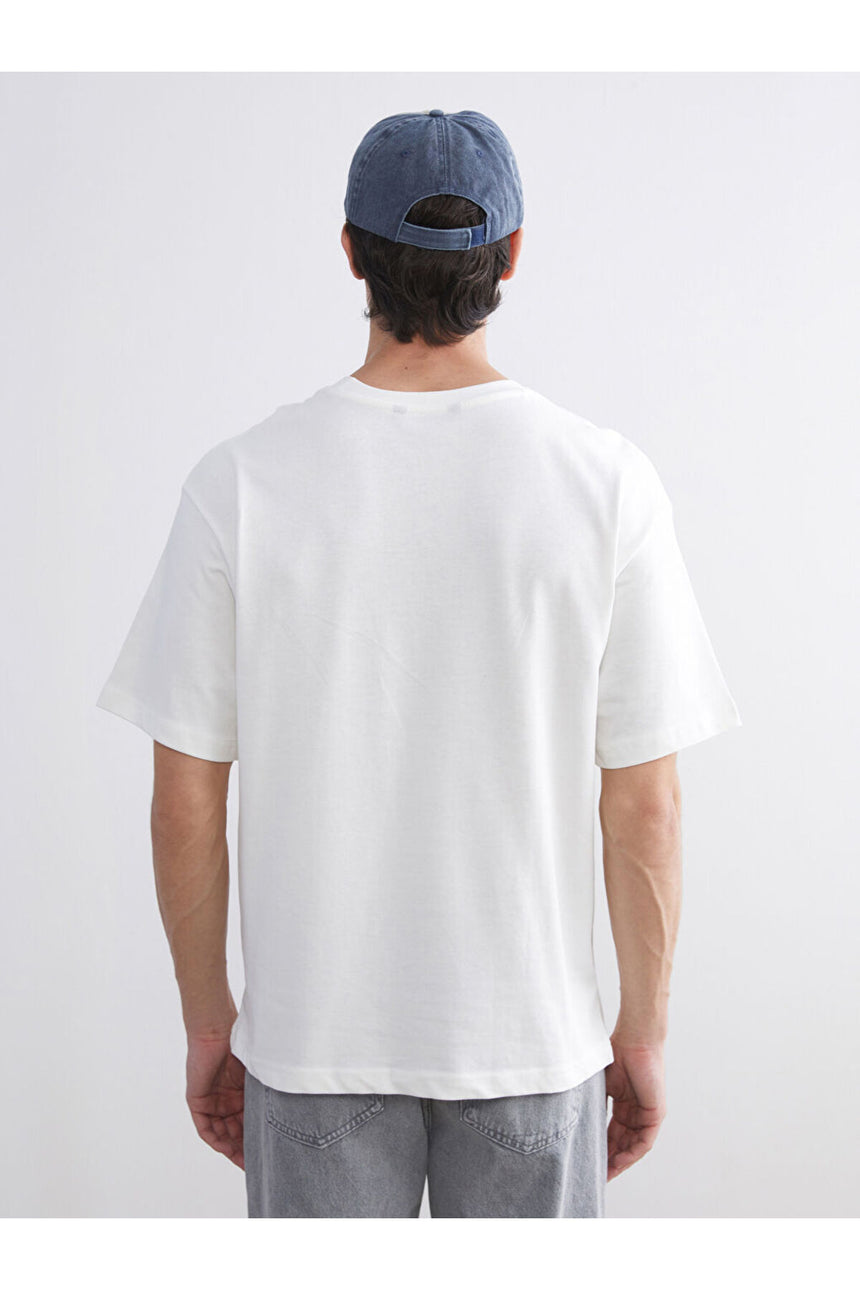 LC Waikiki Erkek Kısa Kollu T-Shirt W5M519B8 - Ekru