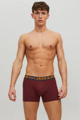 JACK&JONES JACLICHFIELD TRUNKS 3 PACK NOOS 12113943 - Koyu Kırmızı