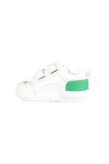 Sporline Vicco beyaz ve yeşil detaylı, cırt cırtlı suni deri çocuk günlük ayakkabı